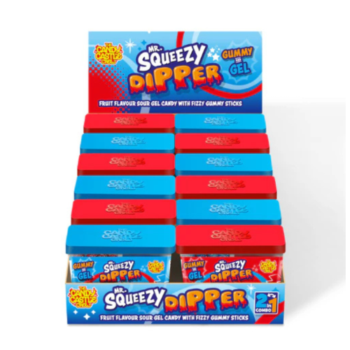 The Candy Castle Mr Squeezy Dipper 12x85g