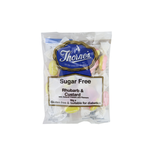 Thornes Sugar Free Rhubarb and Custard 12x90g