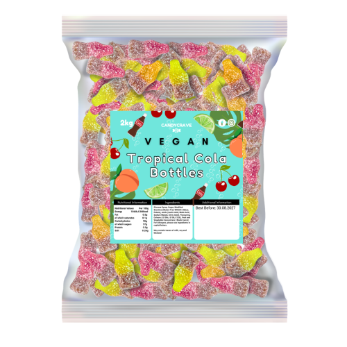 Candycrave Vegan Fizzy Tropical Cola Bottles 2kg