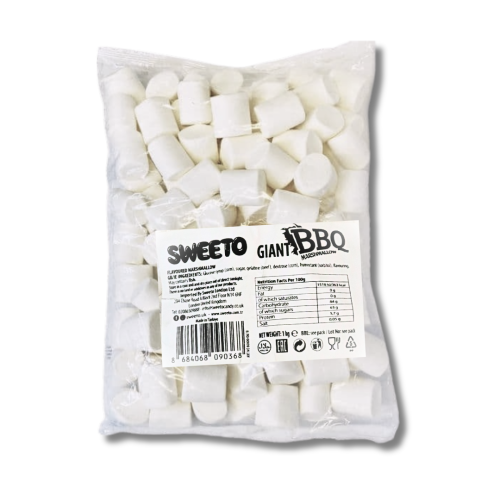 Sweeto Giant BBQ White Marshmallows 1kg