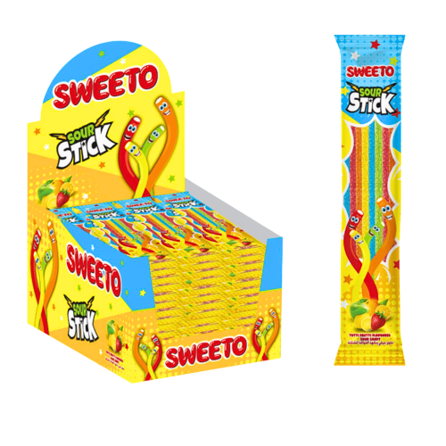 Sweeto Soursticks Mixed Fruit 24pcs x30g