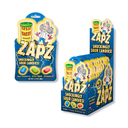 Toxic Waste Zaps 60gm Foil Pack 8x12x60g