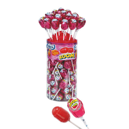 Vidal Mega Strawberry Lolly Zoom 50 Count