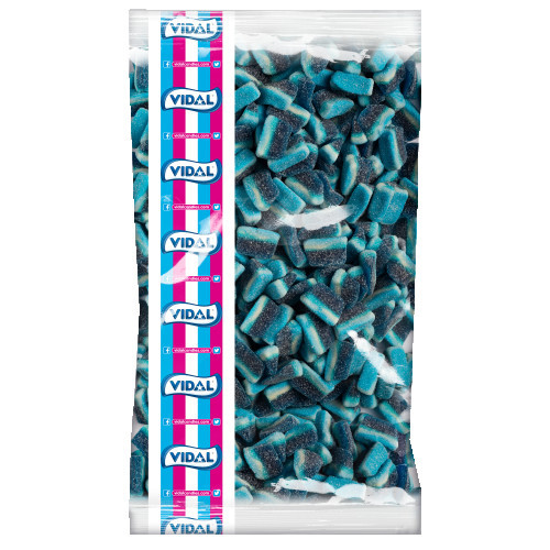 Vidal Sour Blue Raspberry Slices 3Kg - Monmore Confectionery