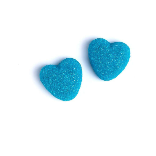Vidal Jelly Filled Shiny Blue Hearts