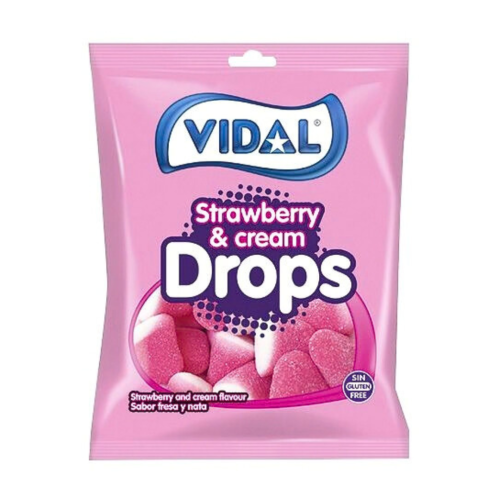 Vidal Strawberry and Cream Drops 14x90g
