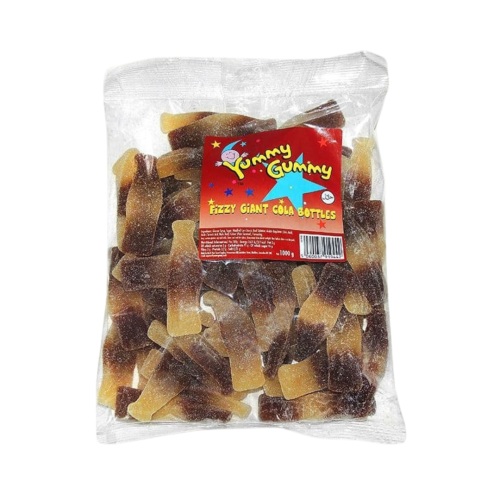 Yummy Gummy Giant Fizzy Cola Bottles 1kg 
