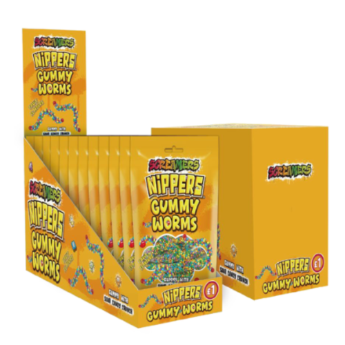 Zed Candy Screamers Nippers Gummy Worms 12X24