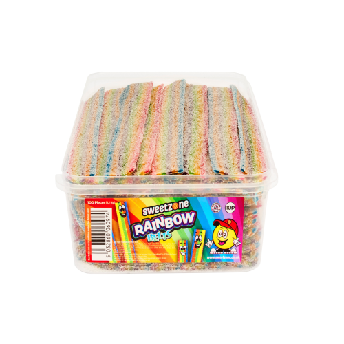 Sweetzone Fizzy Rainbow Belts 100 Count