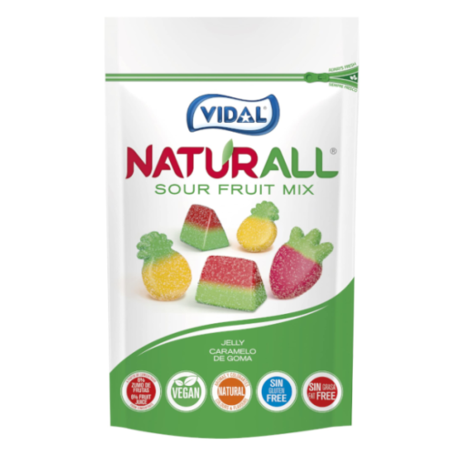Vidal Natural Sour Fruit Mix 10 x 180g Pouches