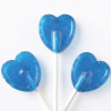 Blue Raspberry Heart Lollipops 1kg