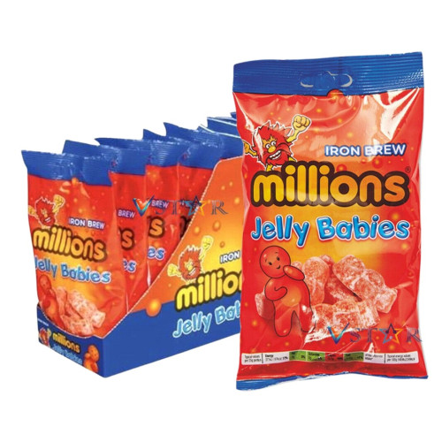 Millions Iron Brew Jelly Babies 10x200g Monmore Confectionery