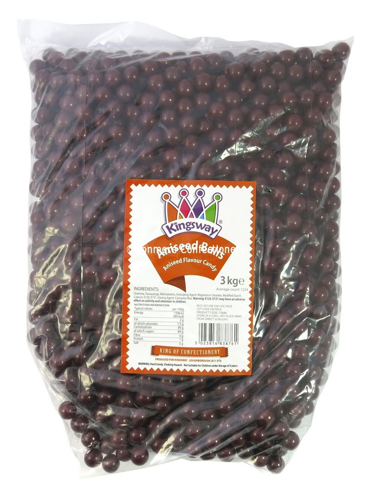 Aniseed Balls Kingsway 3kg Monmore Confectionery