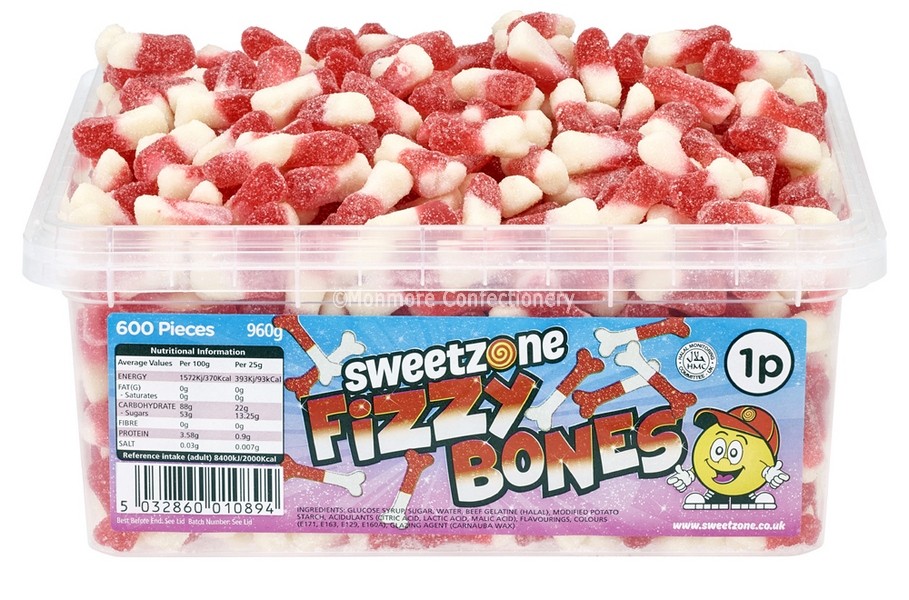 fizzy bones tub (Sweetzone) 600 count