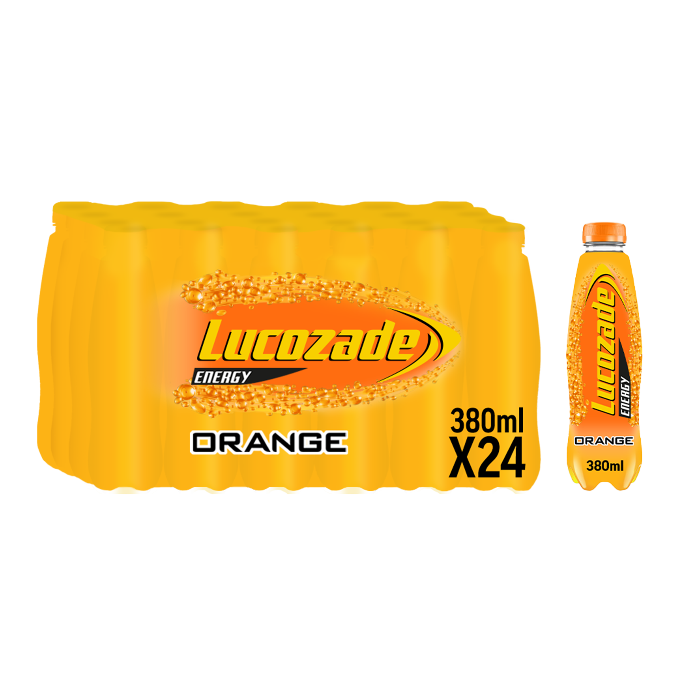 Lucozade Orange Fizzy Drink 24 x 380ml