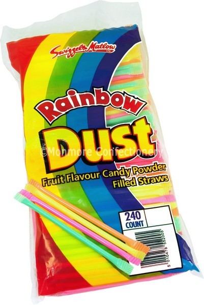 Mini Rainbow  Dust Straws (Swizzels Matlow) 240 Count