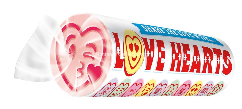 GIANT LOVE HEARTS (SWIZZELS MATLOW) 24 COUNT
