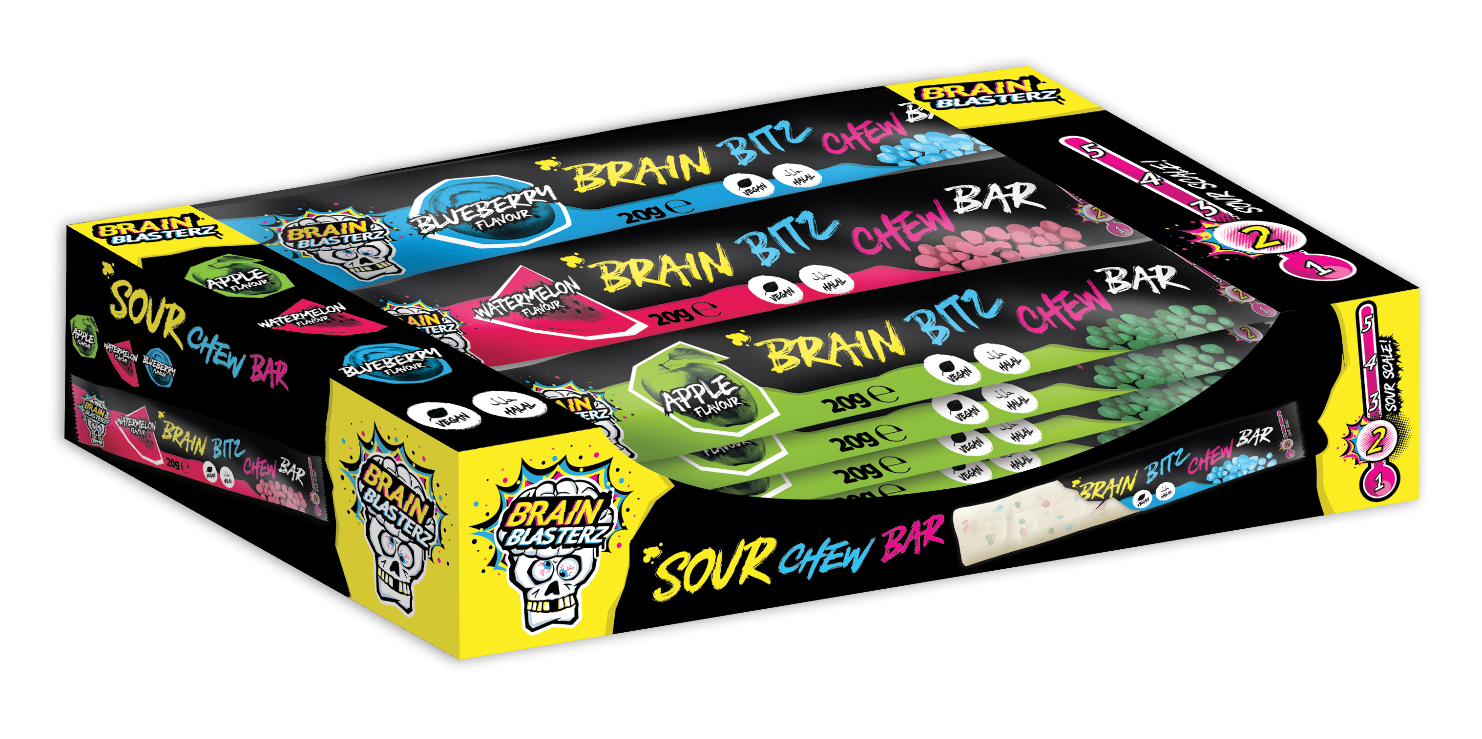 Brain Blasterz Chew Bars 24x20g