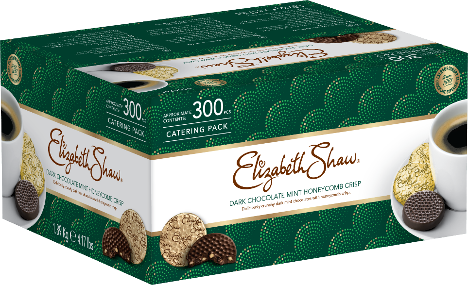 Elizabeth Shaw Dark Choc Mint Honeycomb Crisp 1.89kg (300 Pcs)