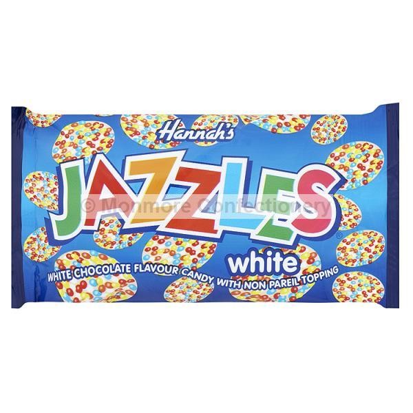 WHITE CHOCOLATE FLAVOUR JAZZLES BAGS (HANNAH`S) 24 COUNT