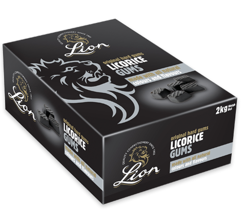 LIQUORICE GUMS (LION) 2KG