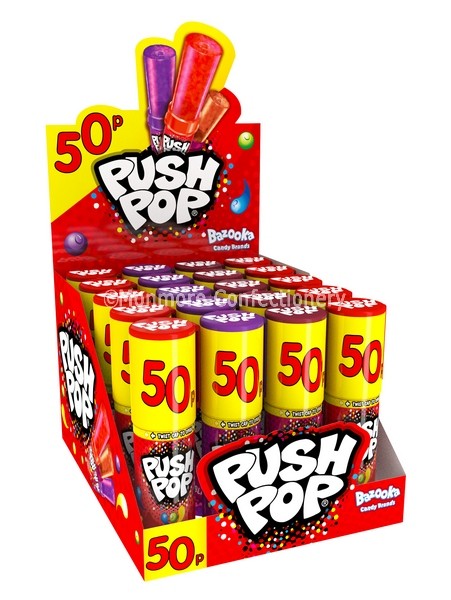 Push Pops 15g (Bazooka) 20 Count