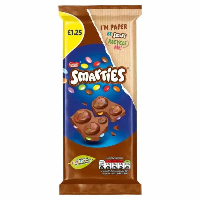 Nestle Smarties Milk Block 14x90g £1.25 PMP