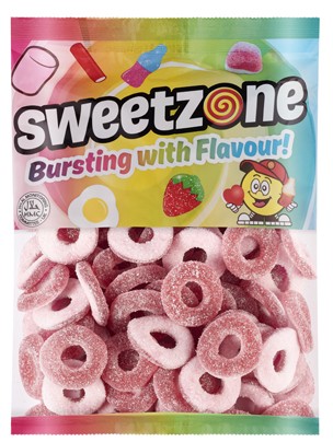 Sour Strawberry Rings (Sweetzone) 1kg