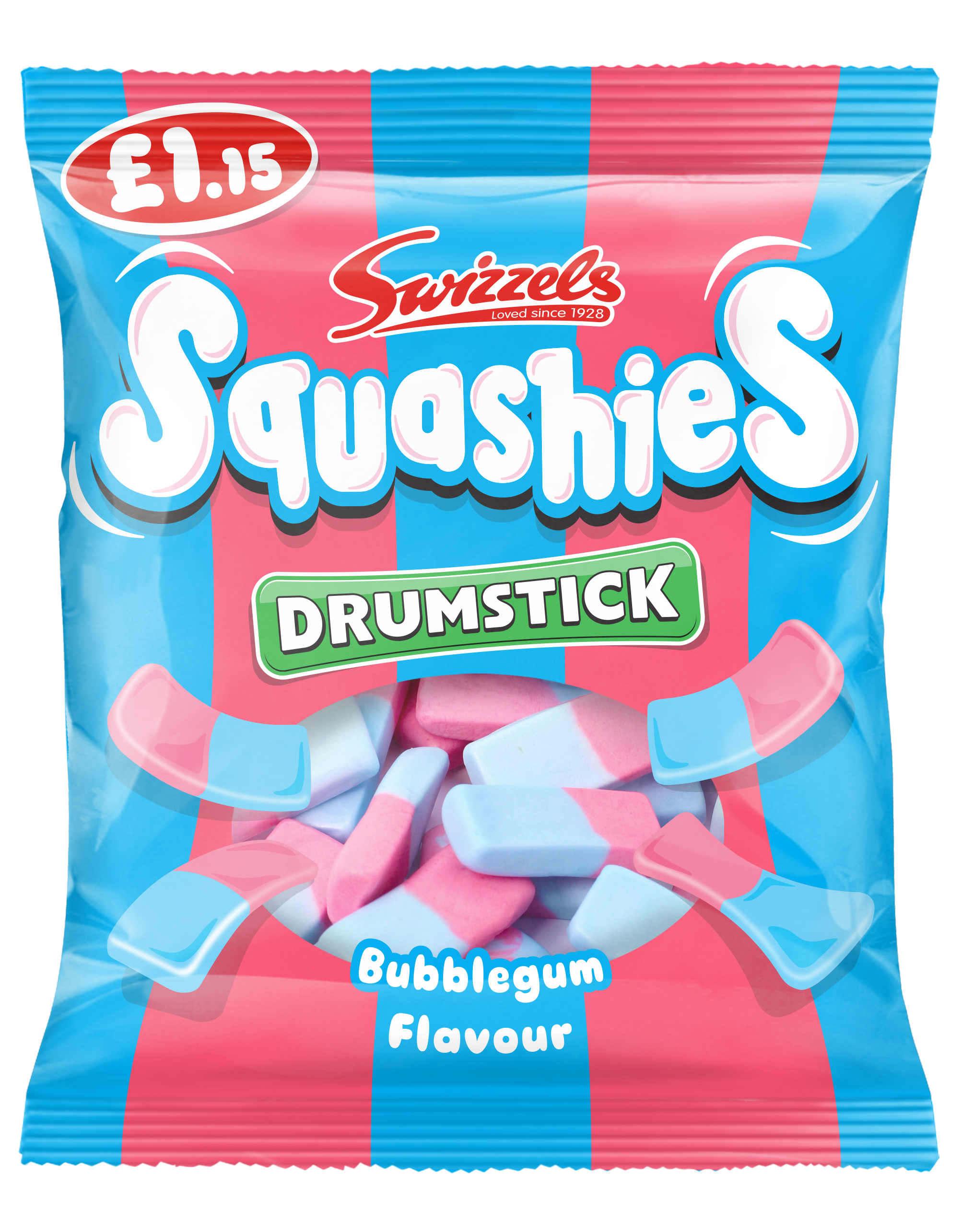 Swizzels Squashies Drumsticks Bubblegum PMP 12 x £1.15
