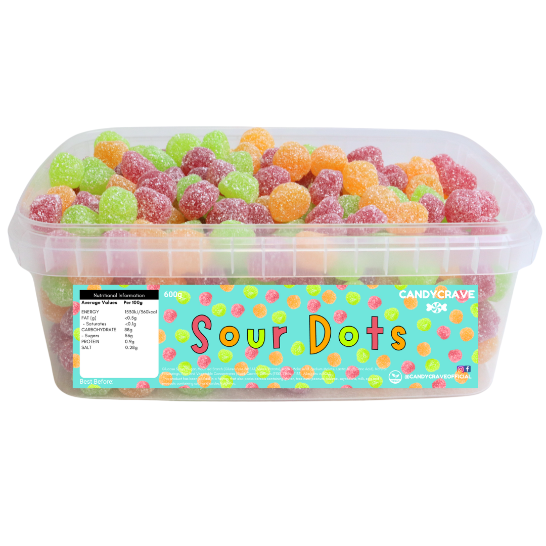 Candycrave Sour Dots Tub 600g