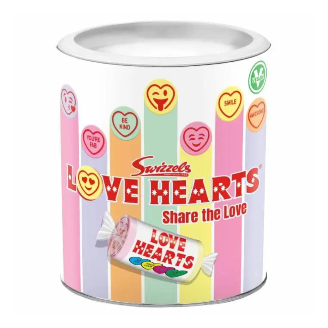 Swizzels Love Hearts Gift Drum 6x200g