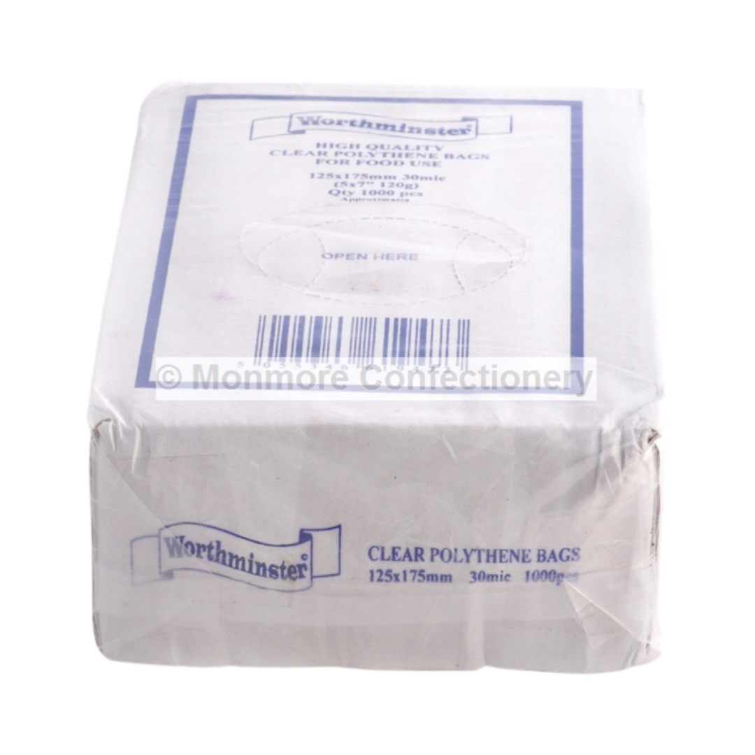 CLEAR POLYTHENE BAGS 5INCH X 7INCH (1000 COUNT)