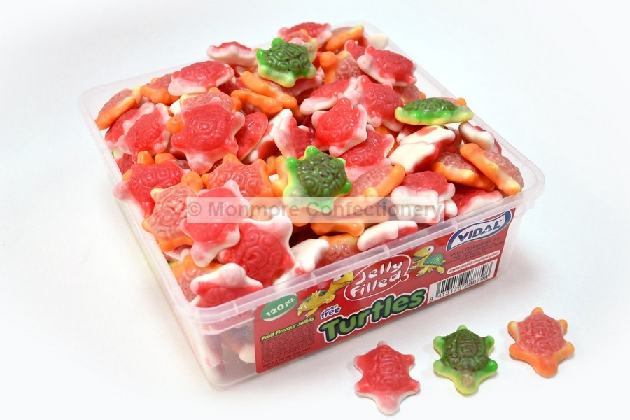 vidal jelly filled turtles 120 count tub
