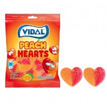 Peach Hearts 90g Bags (Vidal) 14 Count