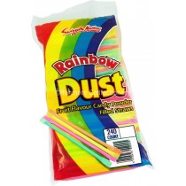 Mini Rainbow  Dust Straws (Swizzels Matlow) 240 Count