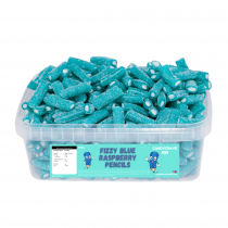 Fizzy Blue Raspberry Pencils Tub (Candycrave) 600g