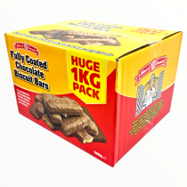 FULLY COATED CHOCOLATE BISCUIT BARS 1KG