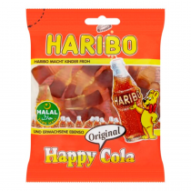 HALAL HAPPY COLA BOTTLES (HARIBO) 30x80g