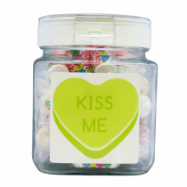'KISS ME' LOVE HEART JAR 450G