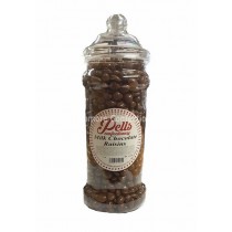 chocolate covered raisins pells jar