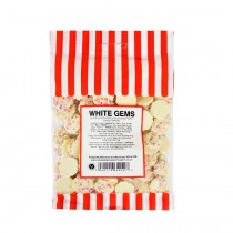 SMALL WHITE CHOCOLATE FLAVOUR JAZZLES (MONMORE) 125g