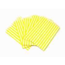 YELLOW CANDY STRIPE BAGS 7 X 9 INCH 1000 COUNT