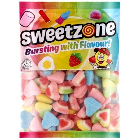 3D Sugared Hearts (Sweetzone) 1kg Bag