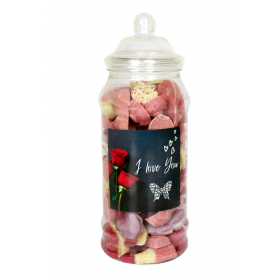 I LOVE YOU PINK SWEETS JAR (MONMORE) 600g