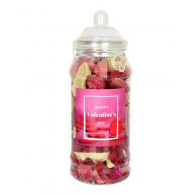HAPPY VALENTINE'S DAY PINK SWEETS JAR (MONMORE) 600g