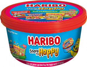 SHARE THE HAPPY PARTY TUB (HARIBO) 600G