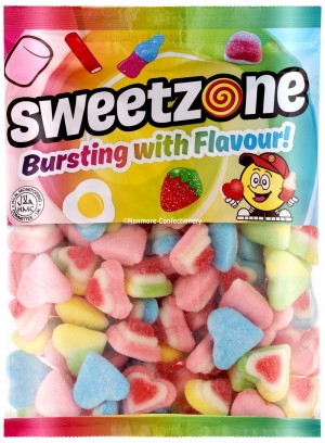 3D Sugared Hearts (Sweetzone) 1kg Bag