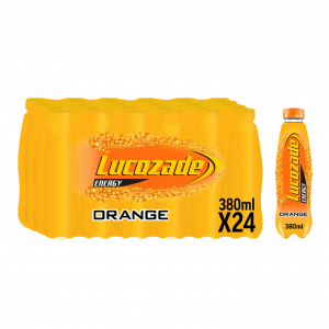 Lucozade Orange Fizzy Drink 24 x 380ml