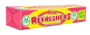 REFRESHER STRAWBERRY STICK 43g PACKS (SWIZZELS) 36 COUNT