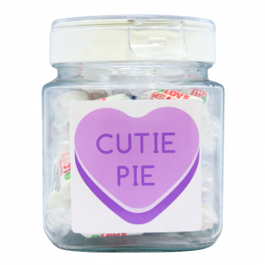 'CUTIE PIE' LOVE HEART JAR 450G